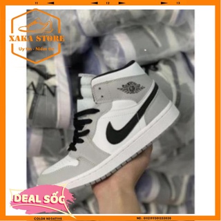 Giày JD1 Xám cao cổ 💦SALE SỐC🌺, Giày thể thao 𝐀𝐈𝐑 𝐉𝐎𝐑𝐃𝐀𝐍 1 xám cao cổ móc đen full box bill