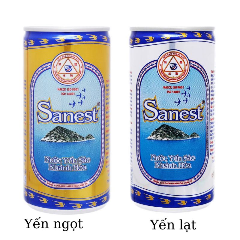 Lốc 6 lon nước yến sào Sanest Khánh Hòa 190ml date mới