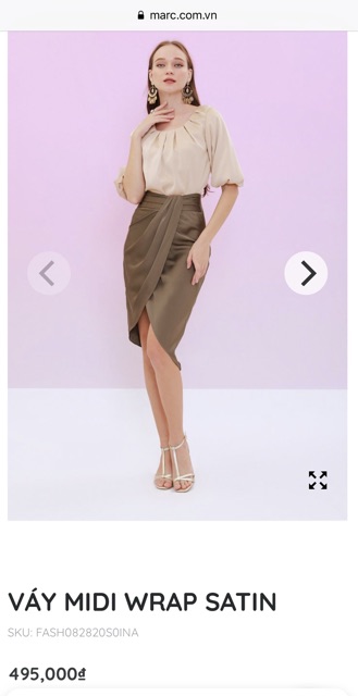 Chân váy Marc vải satin 495k thanh lí | BigBuy360 - bigbuy360.vn