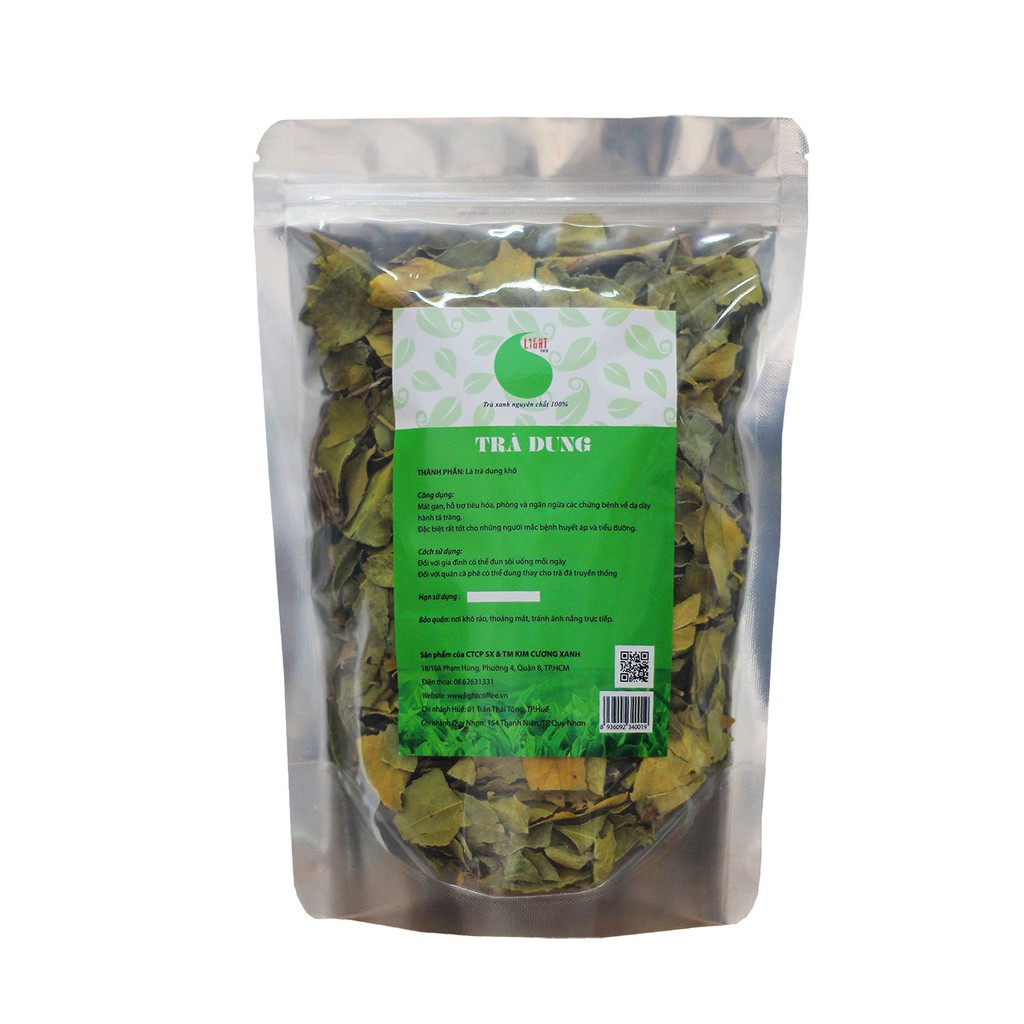 Trà dung (chè dung) gói 100g phơi khô - Lá trà phơi khô - Light Tea - Trà nội địa giá rẻ