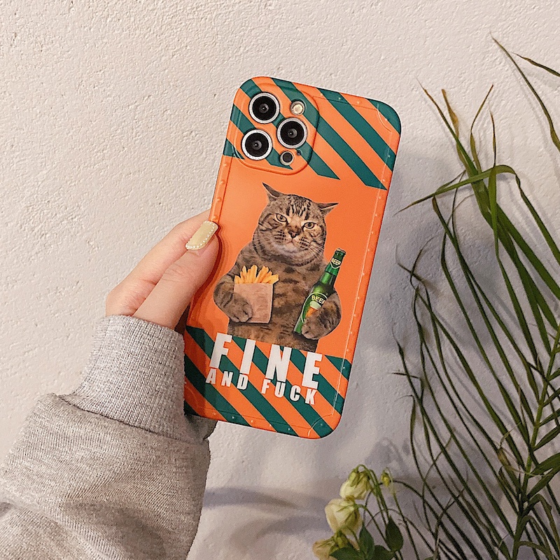 Ốp Điện Thoại Mềm Hình Mèo Vui Nhộn Cho iPhone 15 14 13 12 11 Pro Max X XS XR 7 8 Plus