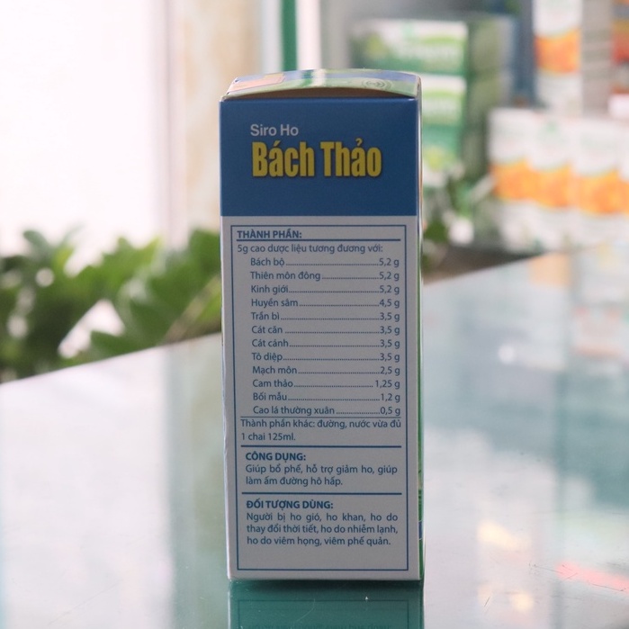 {Chính hãng} Siro ho Bách Thảo - Hỗ trợ giảm ho, đau họng, ngứa rát cổ họng (chai 125ml)