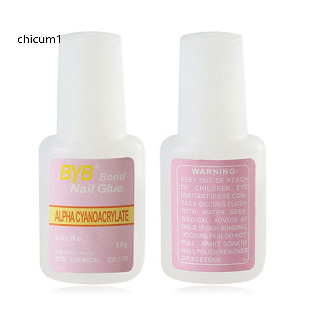 [Hàng mới về] Keo dán móng tay giả trong suốt 10g có đầu cọ tiện dụng