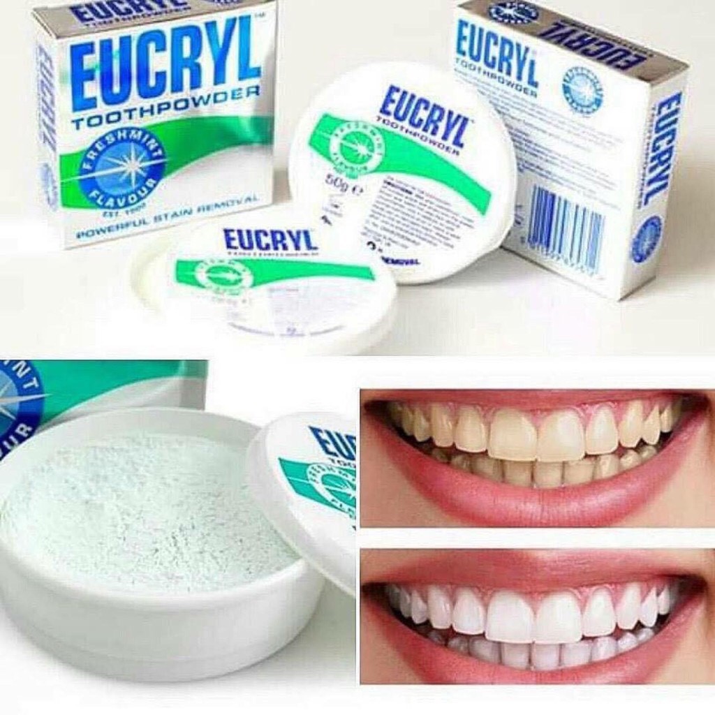 Bột Làm Trắng Răng Eucryl Powerful Stain Removal Toothpowder 50g