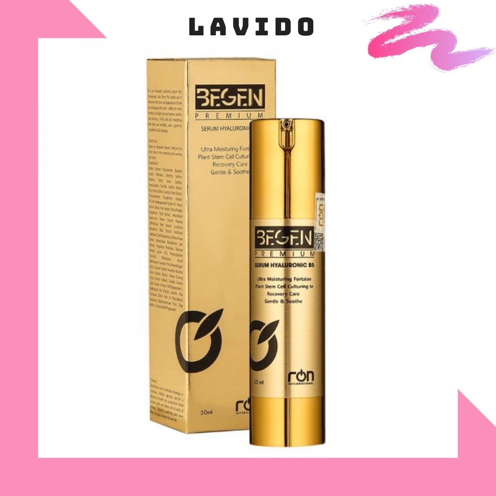 Serum dưỡng ẩm cấp nước nuôi dưỡng da Begen Premium Serum Hyaluronic B5 Ron International Hàn Quốc 50ml