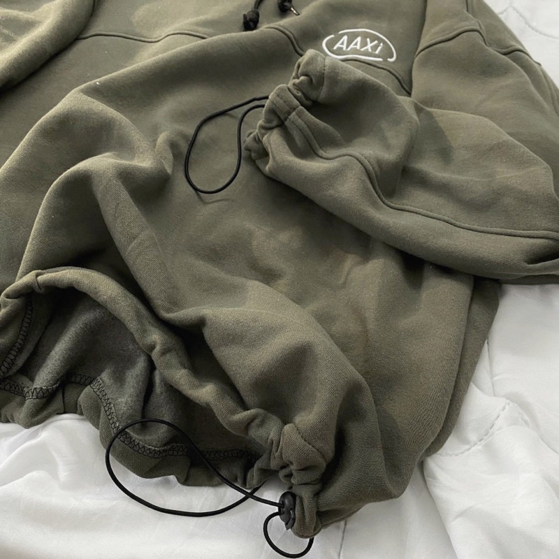 [sẵn] Áo Hoodie Dáng Rộng Xanh Rêu AAXI [nam nữ mặc ] | BigBuy360 - bigbuy360.vn