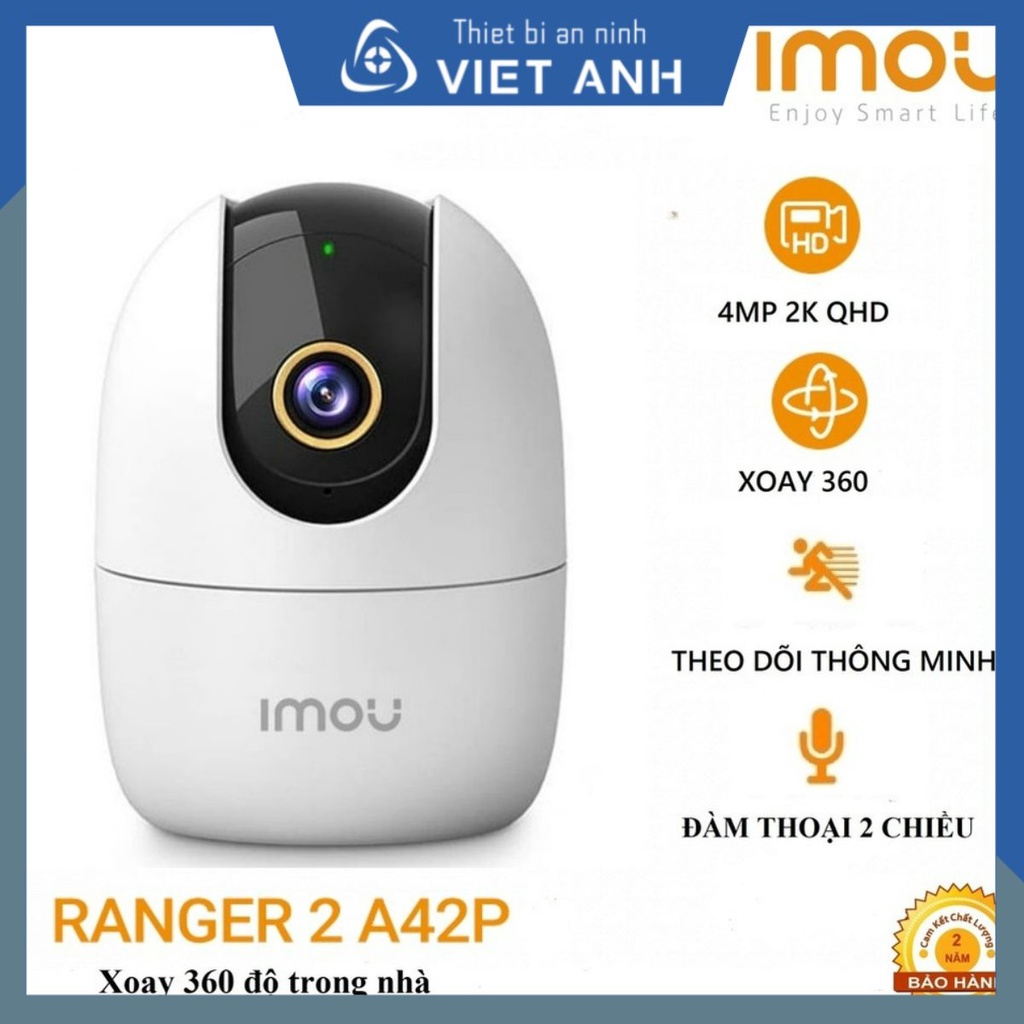 Camera Imou A42P 4mp A22EP C22SP 2mp 360 đàm thoại 2 chiều wifi không dây mini trong nhà chính hãng giá rẻ báo động