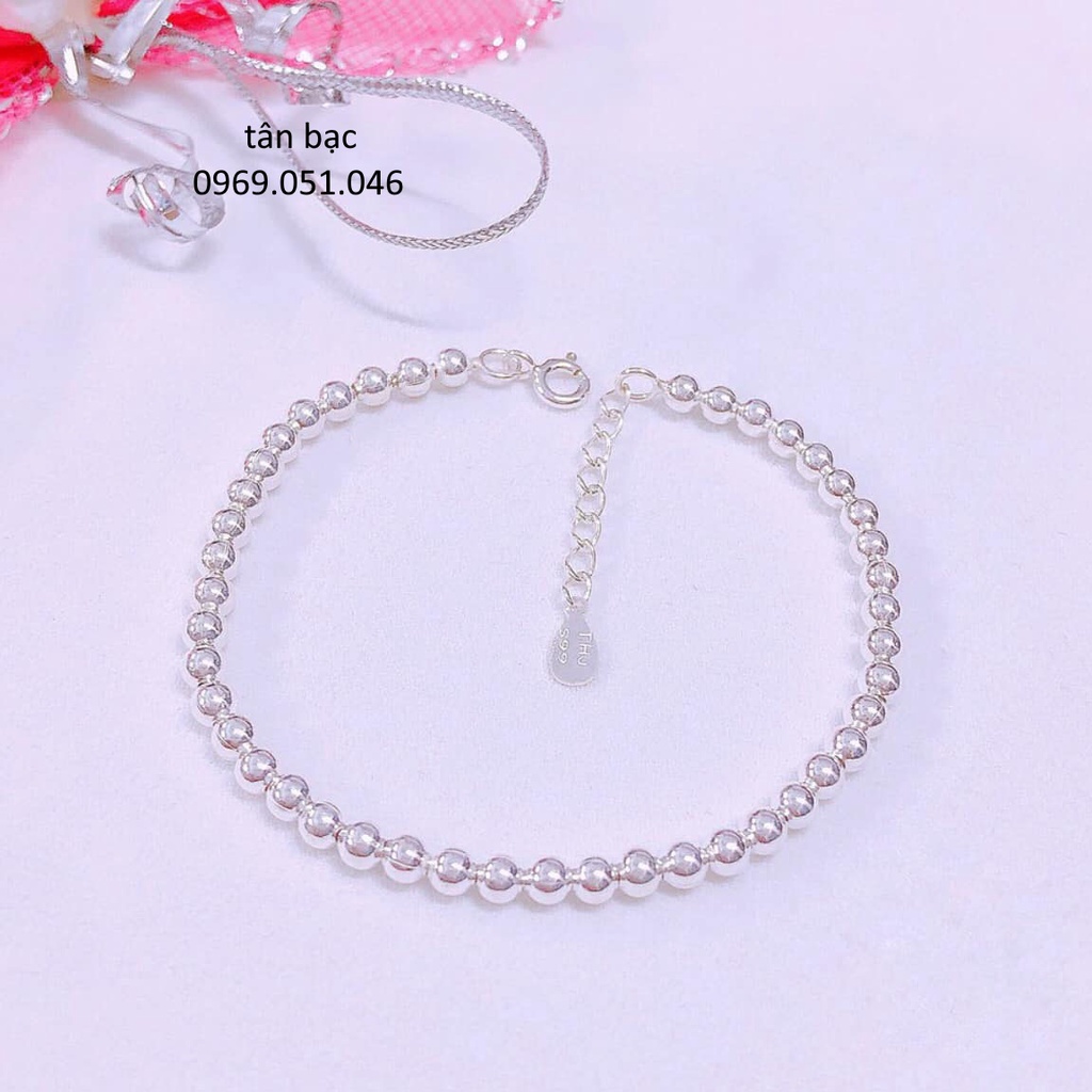 lắc tay bạc , nữ đeo ạ , thiết kế kiểu hạt bi nữ tính , luôn đi đầu xu thế hiện tại ạ