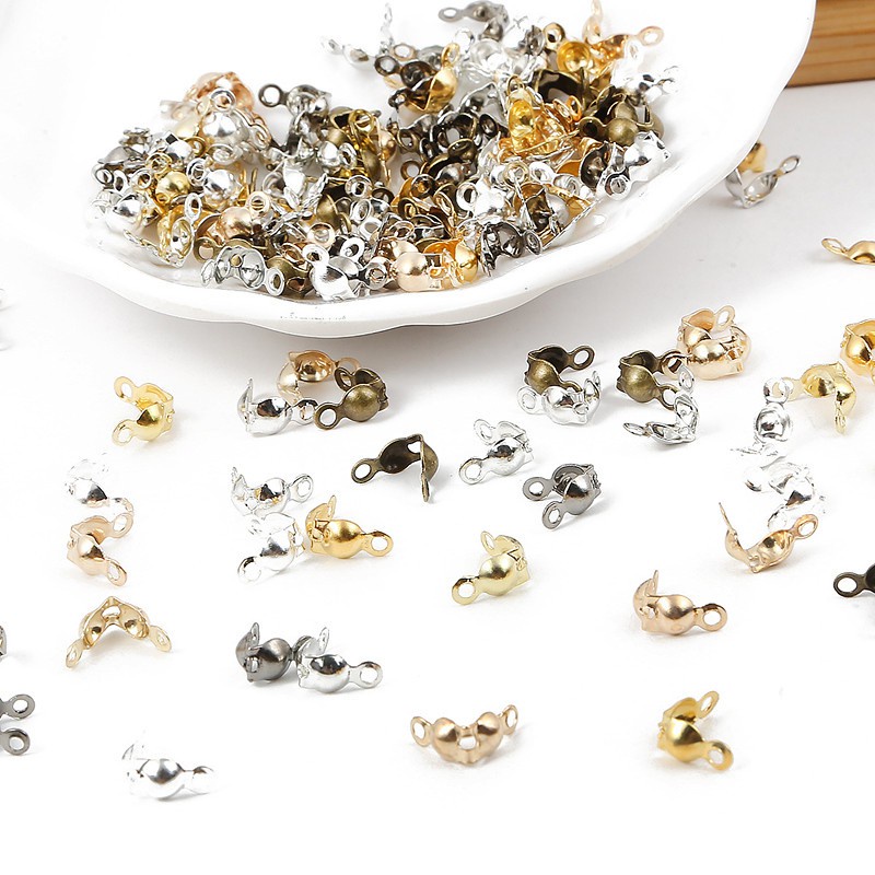 Bộ 100 Nút Nối Hai Đầu 4x7mm Cho Vòng Cổ/Vòng Tay/Vòng Cổ