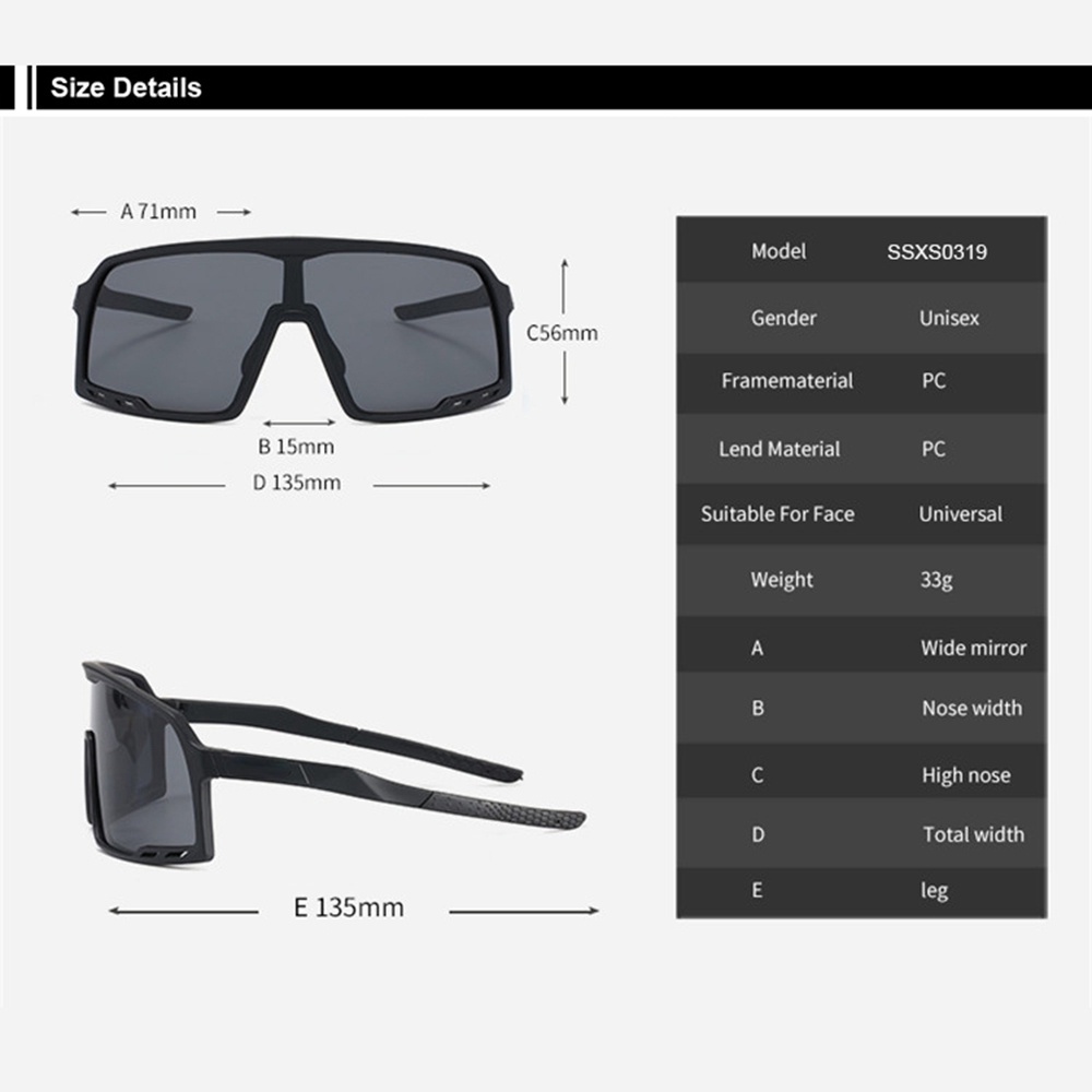 Kính Mát Thể Thao Chống Tia UV400 Dành Cho Các Hoạt Động Ngoài Trời