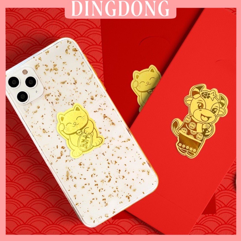 [Sale] Mèo Thần Tài Dán Điện Thoại 🧡 FREESHIP 🧡 Sticker Mèo Thần Tài May Mắn