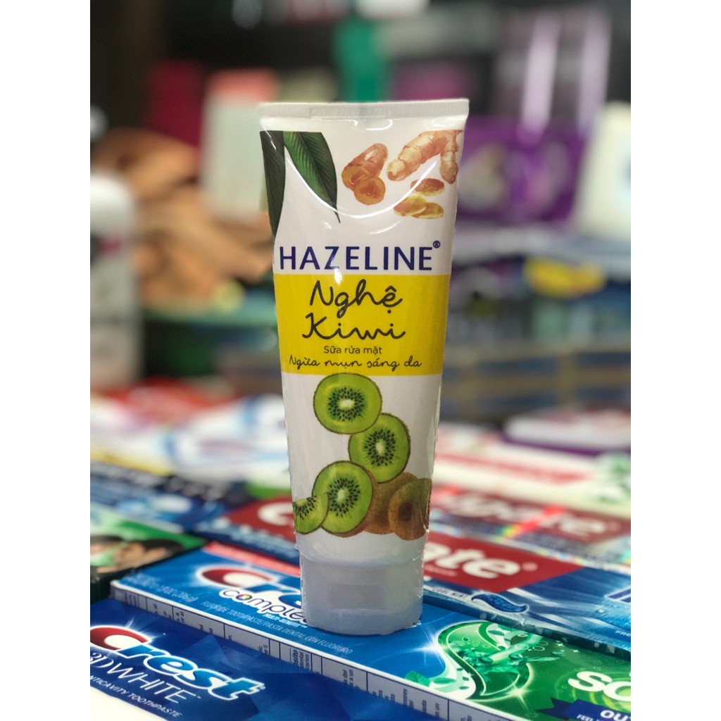 SỬA RỬA MẶT HAZELINE NGHỆ KIWI NGỪA MỤN SÁNG DA