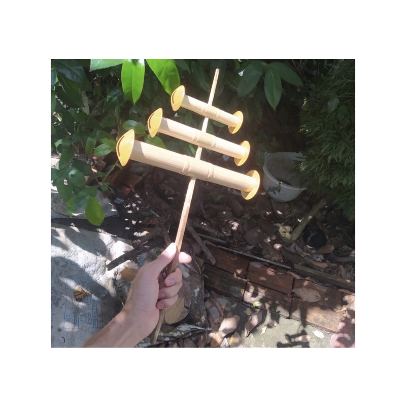 Sáo diều âm còi còng 3 mini chỉ xương cá gỗ min
