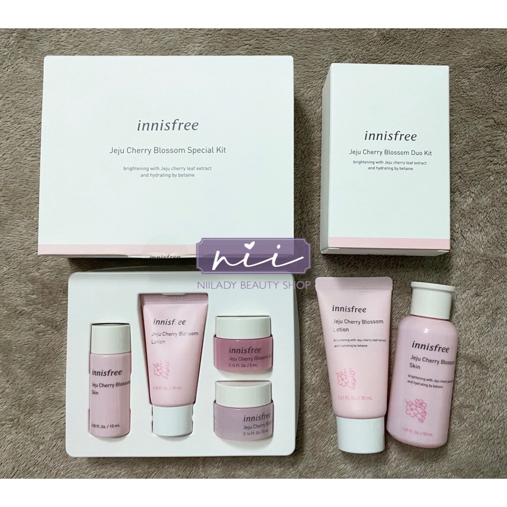 Bộ dưỡng sáng da mini Innisfree Jeju Cherry Blossom Kit | BigBuy360 - bigbuy360.vn