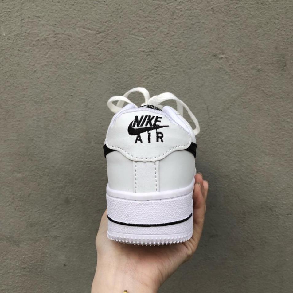 Giày sneaker AF1 trắng vệt đen, giày AIR trắng tích đen thấp mới full phụ kiện hàng cao cấp, full size 36-43
