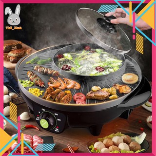 Bếp Lẩu Nướng Đa Năng 2 Trong1 OSK Kiểu Dáng Hàn Quốc, Nồi Lẩu Gia Đình,+ Tặng Ngay Gắp Đồ Nướng Lẩu