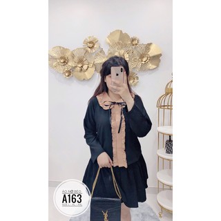 Bigsize Áo nơ bèo A163