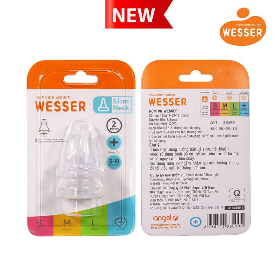 Núm ty Wesser cổ hẹp size S, M, L, +