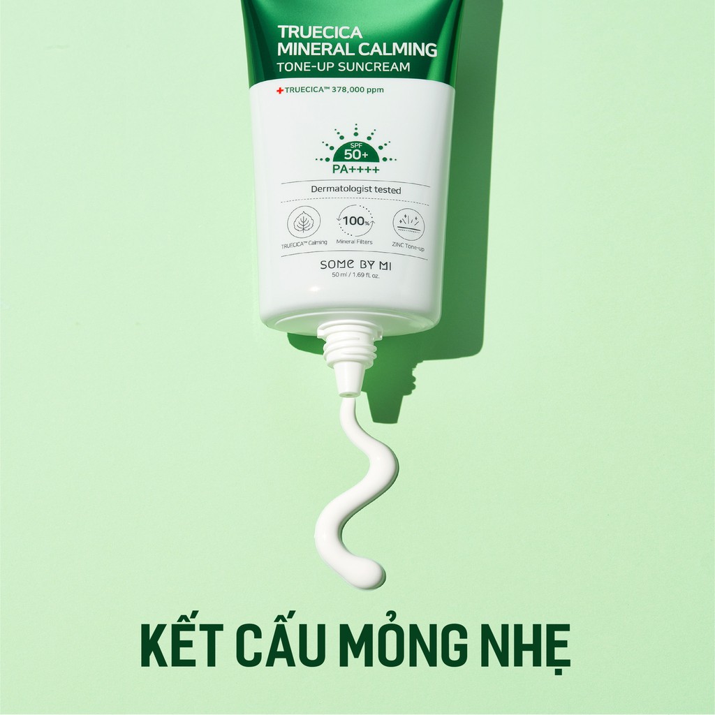 Some By Mi Kem chống nắng Truecica Mineral Calming Tone-up Suncream 50ml