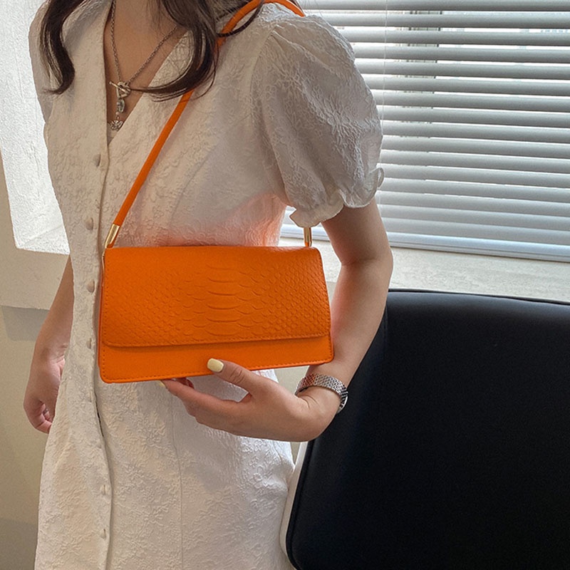 Túi đeo vai IELGY họa tiết da cá sấu phong cách cổ điển thời trang cho nữ