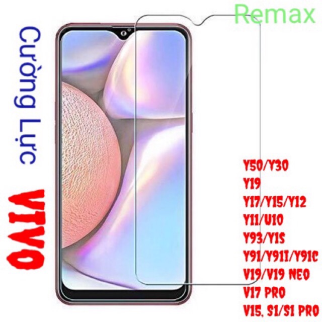 Miếng Dán Cường Lực Remax Trong Suốt Vivo Y72 5G, Y51 2020, Y50 Y30 Y21 Y20 Y19, Y17 Y15 Y12 Y12s Y91s Y1s V23e V21 V20