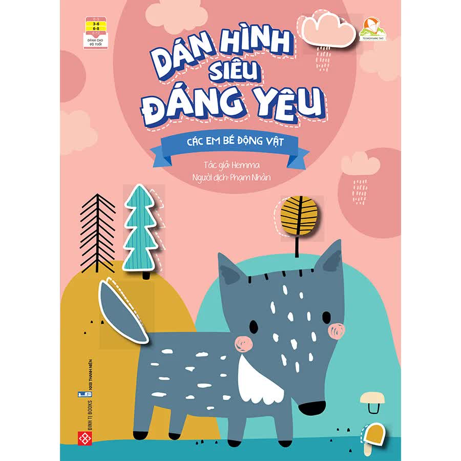 Sách - Dán Hình Siêu Đáng Yêu - Các Em Bé Động Vật