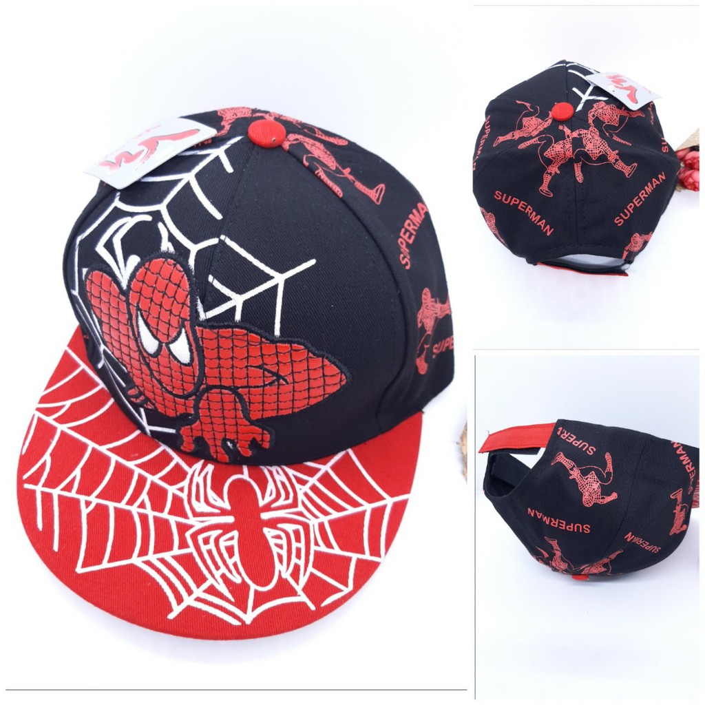 NÓN HIPHOP NÓN SNAPBACK SIÊU NHÂN NHỆN SPIDERMAN CHO BÉ TRAI TỪ 4 - 8 TUỔI