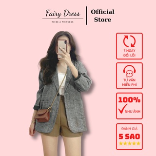 Áo Blazer nữ dạ 2 lớp Phong cách Hàn Quốc
