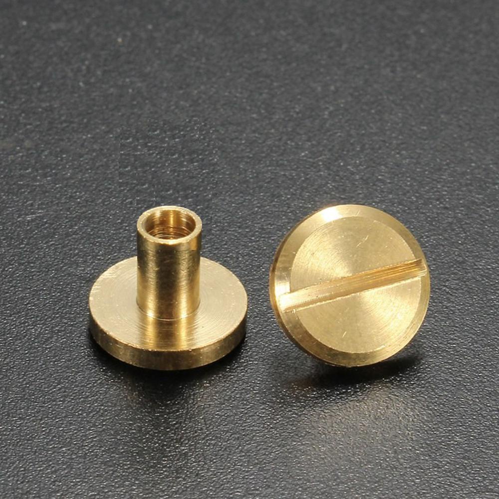 Set 10 Đinh Vít Đầu Tròn 5 / 6.5 / 8mm Bằng Đồng Thau Chuyên Dụng Cho Sửa Chữa Đồ Trang Sức DIY
