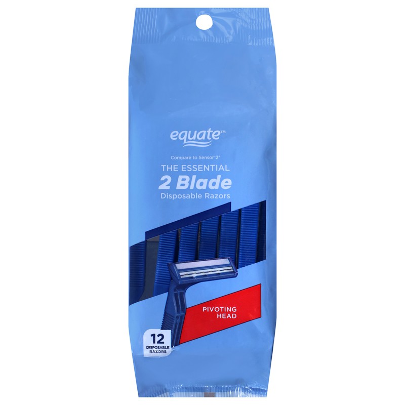 Dao cạo Equate Men's Twin Blade Plus Disposable, 12 cái