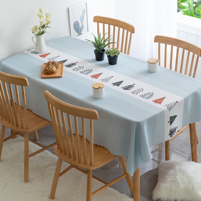 Khăn Trải Bàn Hình Chữ Nhật Chống Nước Chống Dầu Phong Cách Bắc Âu