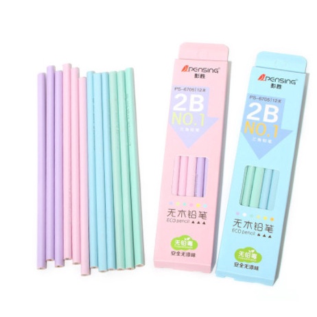 Bút Chì Pastel 2B Lục Giác Xinh Xắn Dành Cho Học Sinh