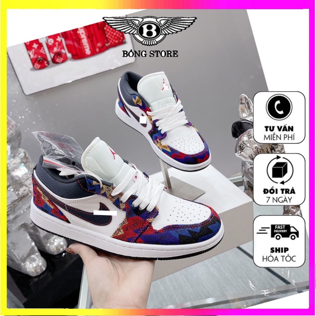 Giày Sneaker JD thổ cẩm nam/nữ, giày jd thổ cẩm hàng trung cao cấp