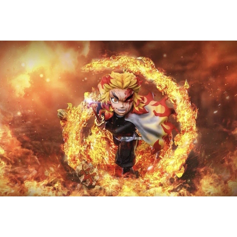 Mô Hình Nhân Vật Chibi Tomioka Giyu, Hashibira Inosuke, Rengoku Kyojuro, Agatsuma Zenitsu, Akaza- Anime Kimetsu No Yaiba