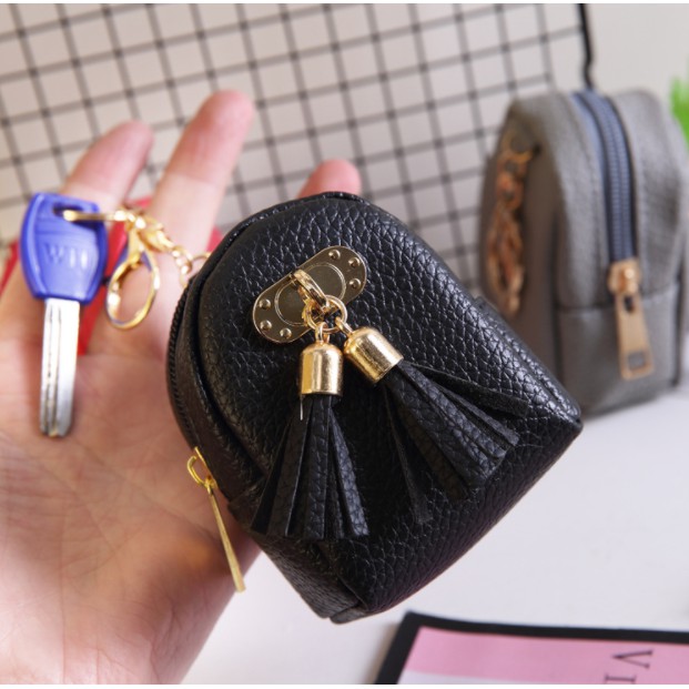 MÓC KHÓA BALO MINI CHẤT DA - ĐỰNG SON THẺ XE HOT TREND