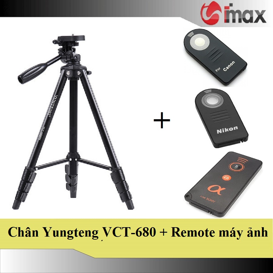 Chân máy ảnh Tripod Yunteng VCT-680 + Remote cho máy ảnh