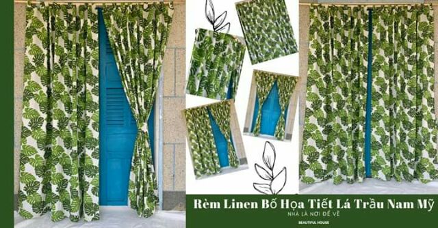 Vải bố Linen họa tiết