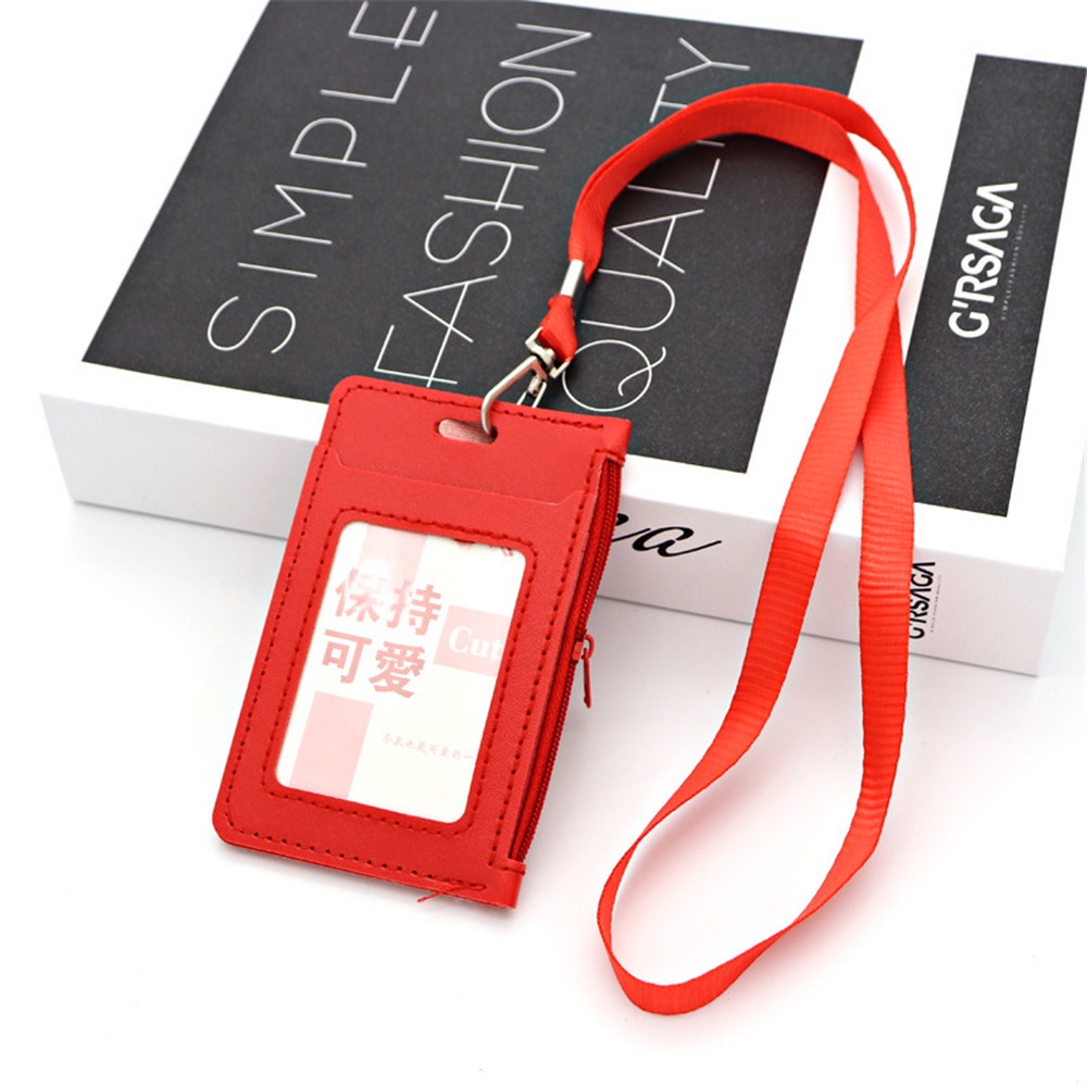 Ví Da PU mini Có Dây Kéo Đựng Thẻ Id / Xe Buýt / Thẻ Tín Dụng Dành Cho Học Sinh Nam Nữ