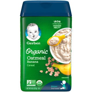 Bột ăn dặm Gerber Oatmeal Cereal yến mạch & chuối - 227g