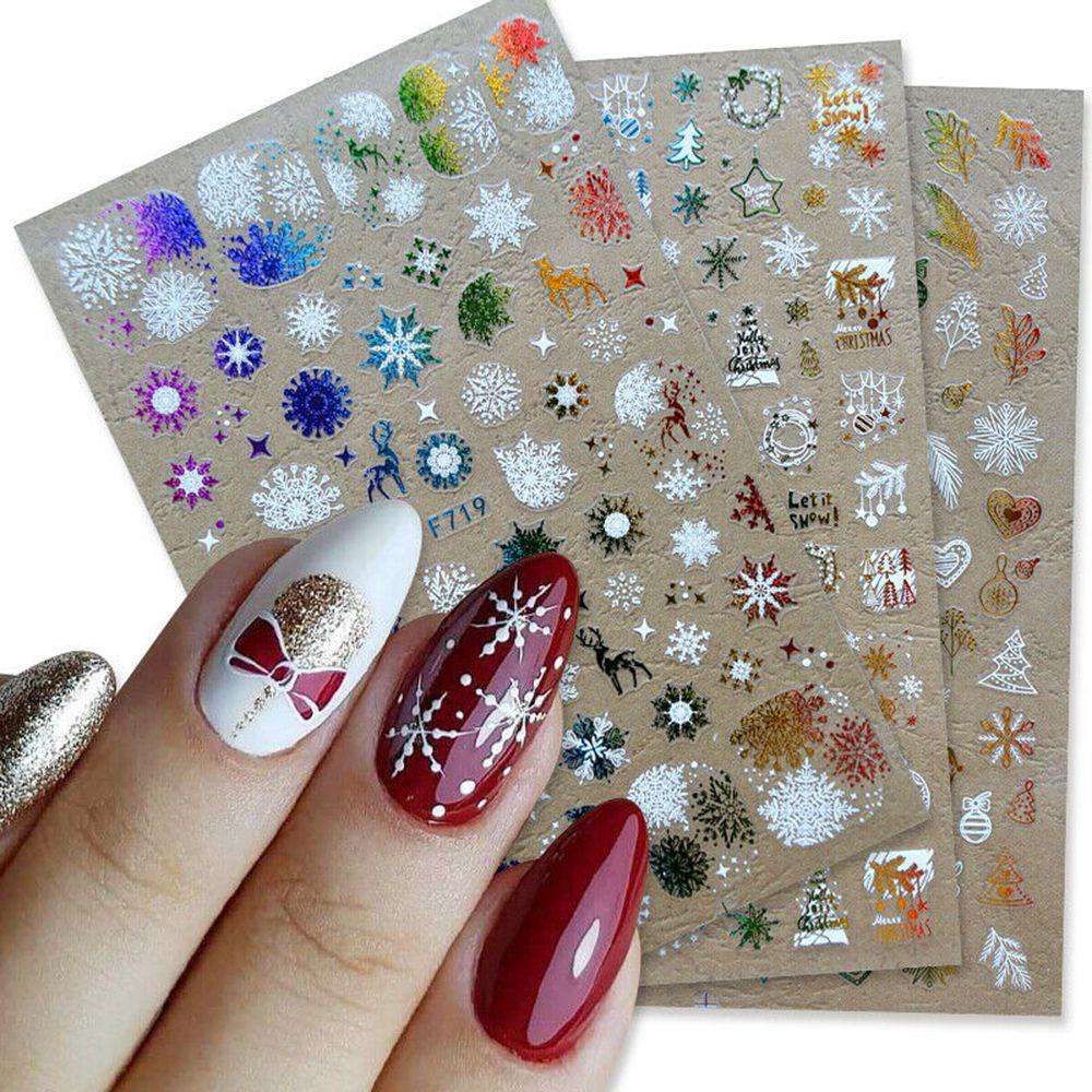 EUCA Sticker Dán Móng Hoạ Tiết Giáng Sinh