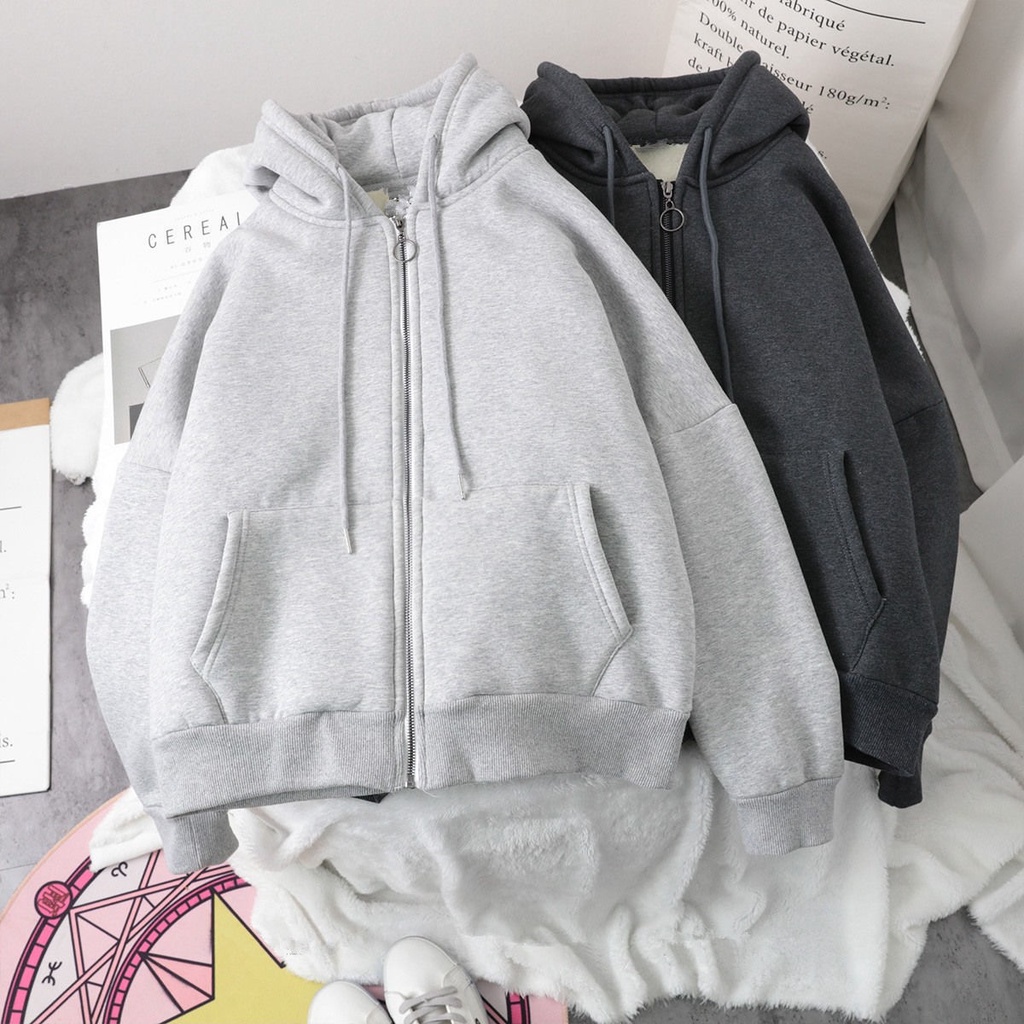 【Yuki】Áo khoác khóa bên trong lót bông siêu ấm 2021 | BigBuy360 - bigbuy360.vn