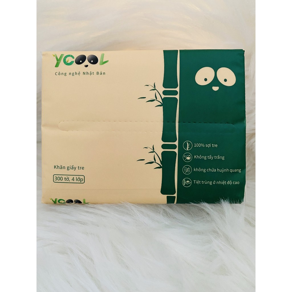 Giấy ăn gấu trúc Ycool giấy vệ sinh 1 thùng 30 gói 2.63KG