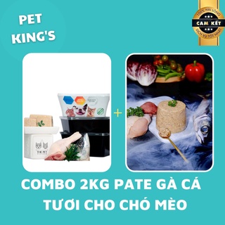 COMBO 2KG PATE TƯƠI GÀ CÁ THEPET DÀNH CHO CHÓ MÈO