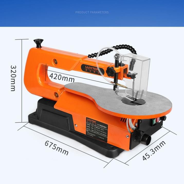 Máy cưa lọng tặng kèm bộ 10 chi tiết lưỡi cưa nhỏ, cưa hình chính xác từ gỗ, gỗ dán, nhựa và các vật liệu khác