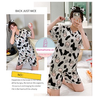 ĐỒ NGỦ BỘ BÒ SỮA LỤA SATIN [MAIMAIHOME]