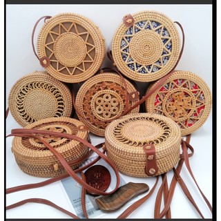 Túi Trống Tròn ,Túi Cói Tròn HandMade ,Túi Cói Tròn ĐI Biển