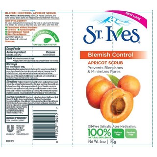 Sữa rửa mặt tẩy da chết St Ives Blemish Control Scrub