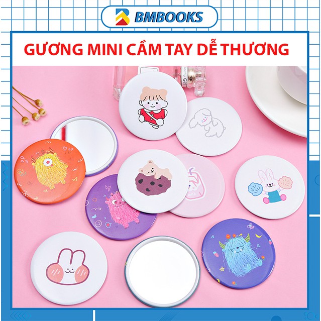 Gương mini cầm tay Hàn Quốc dễ thương