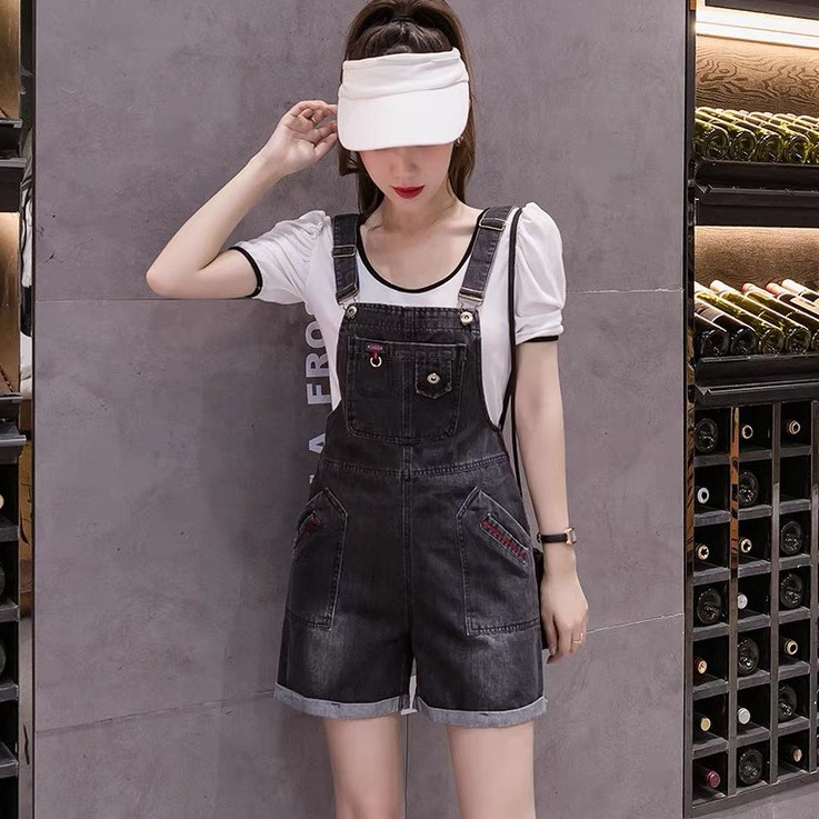 Yếm jean nữ ngắn ống rộng julido store, yếm nữ màu đen có túi cao cấp phong cách HÀN QUỐC 2021 yn0006 | BigBuy360 - bigbuy360.vn