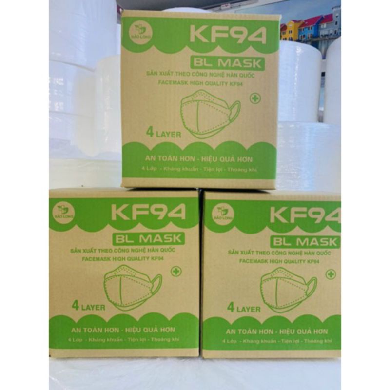 Gói 10 khẩu trang 4D-KF94 Bảo Long kháng khuẩn cao cấp